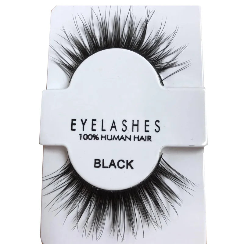 Mink 3D False Eyelashes Handmade Transparent Stem Natural Long Cross Eyelashes Winged Party Dating Makeup Thick Fake Eyelashes