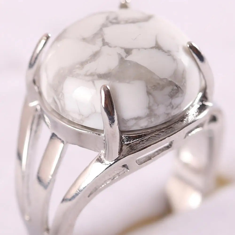 Natural Stone Black Onyx Round CAB Cabochon Bead Finger Rings Jewelry Gift