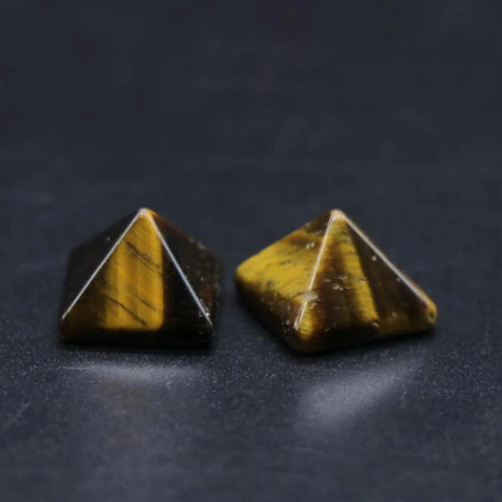 Pyramid Gemstone Natural Healing Stone Crystal Quartz Chakra Point Home Office Decor Crafts Polished Mini Ornament Stone Gift