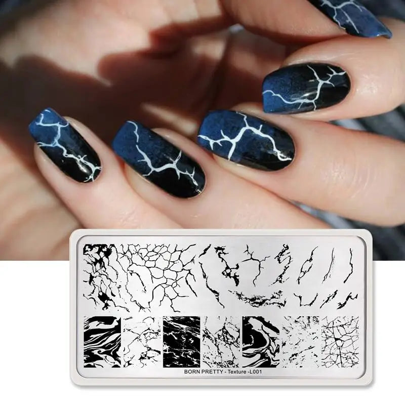 BORN PRETTY Stamping Plates Nail Art Templates Flower Natural Animal French Tips  DIY Nail Design Image Stencil Tool Manicure