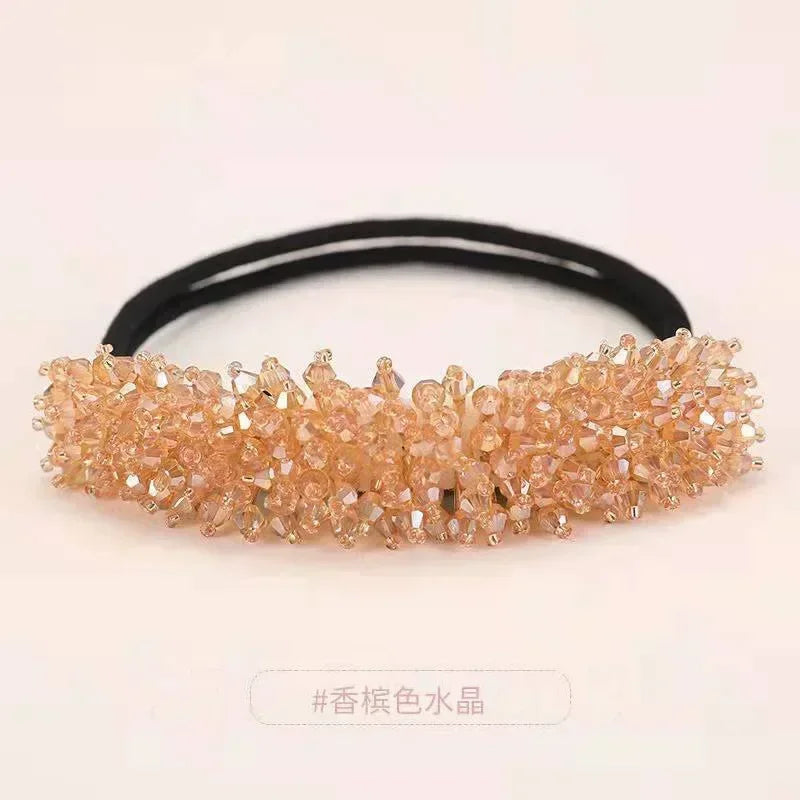 Korean Fashion Crystal Pearl Updo Hair Clips Elegant Braid Hair Barrettes Headwear Girls Women Hair Accessories