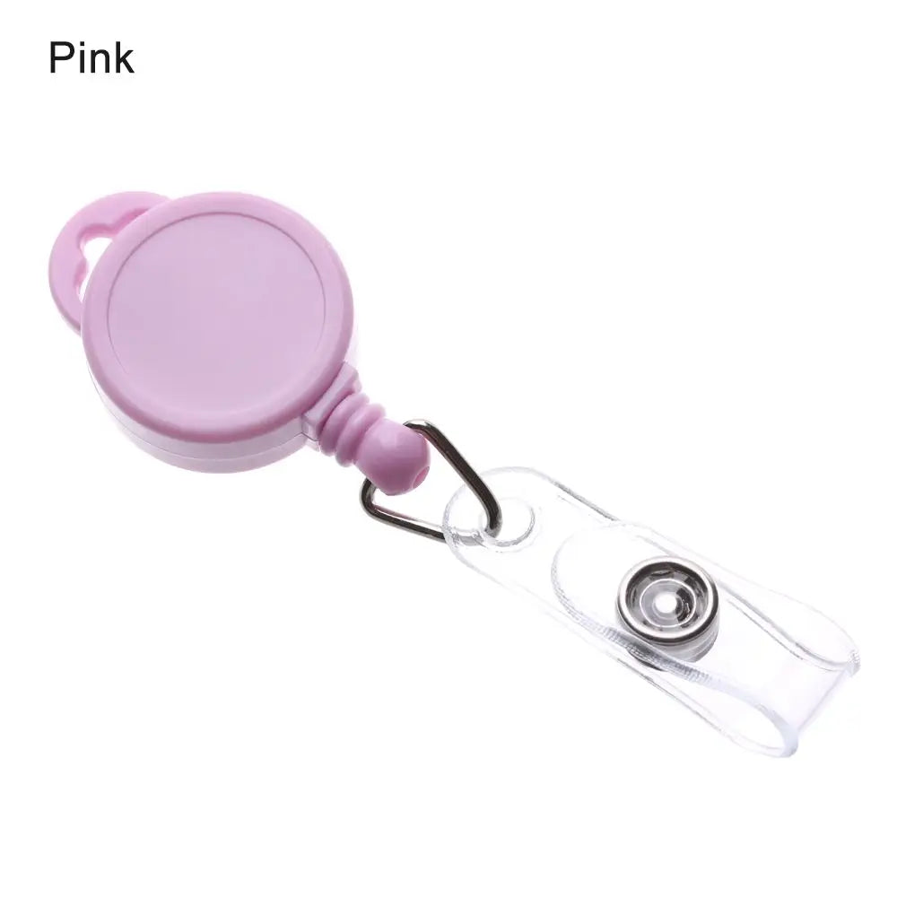 Retractable Key Ring ID Name Card Anti-Lost Clip Durable Lanyards Clip Staff Card Badge Holder Accessories Office Supplies