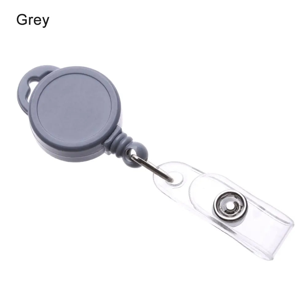 Retractable Key Ring ID Name Card Anti-Lost Clip Durable Lanyards Clip Staff Card Badge Holder Accessories Office Supplies