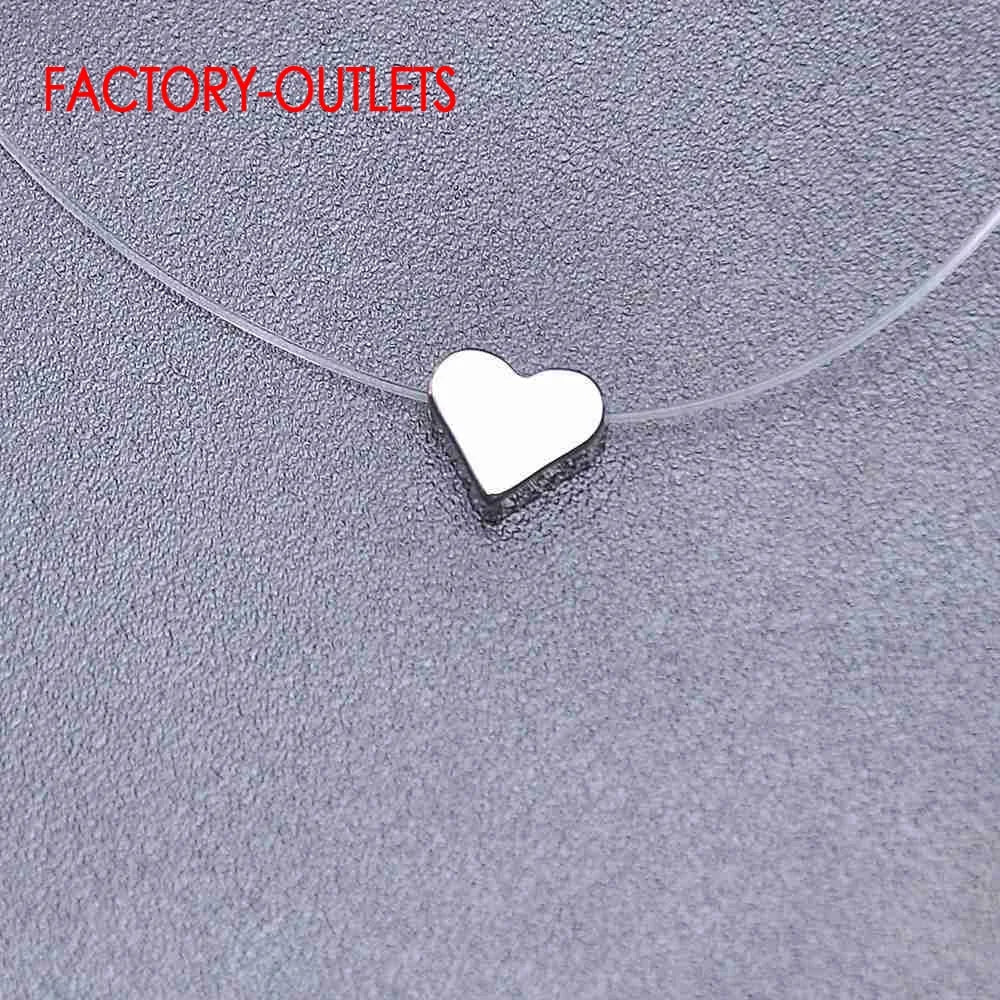 Big Sale 925 Sterling Silver Chokers Necklace Cubic Zircon Pearl CZ Round Heart Cross Moon Square Transparent Fish Line Jewelry