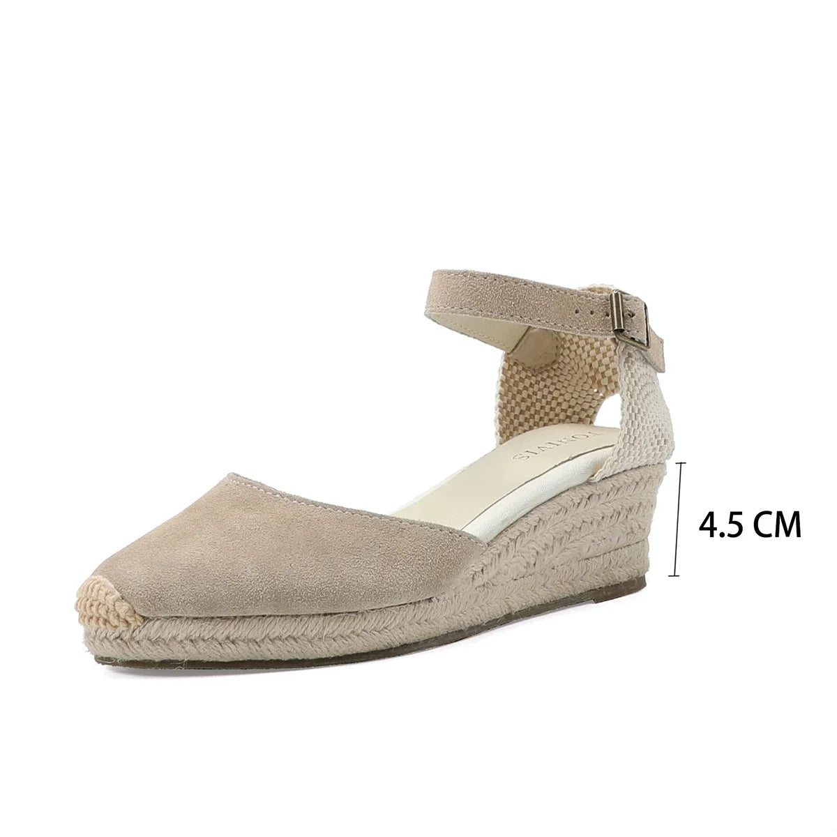 Espadrilles Wedge Flatform Women's Sandals Genuine Cow Suede Leather Sandals