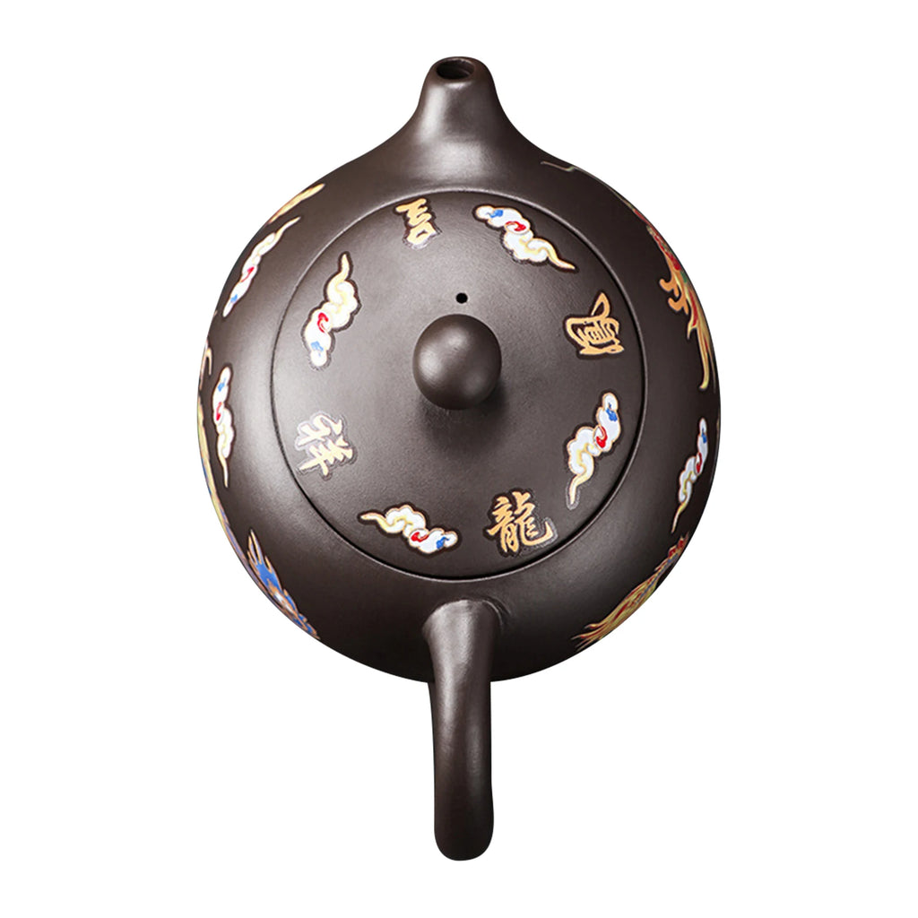 Chinese Style Color-changing Purple Clay Teapot, Anti-Scald Handle Purple Clay Teapot Ceramics Tea Set Gift For Tea Lover ﻿