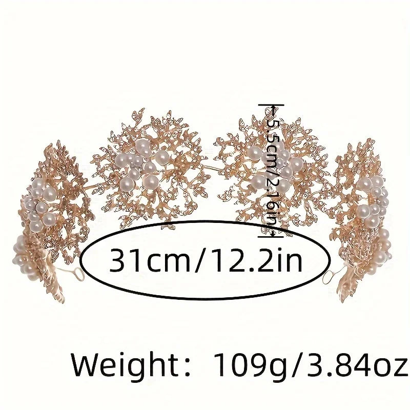 Wedding Bridal Headband Baroque Luxury Pearl Headband Hairband Tiara For Women Bride Wedding Hair Accessories Jewelry Headdress