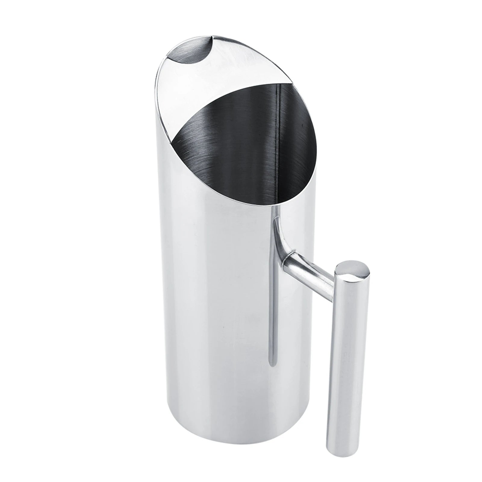 1L/1.5L/2L Stainless Steel Pitcher Pot for Bar Water Wine Juice Jug with Ice Guard Cold Drinking Pitcher Home Hotel Serving Tool