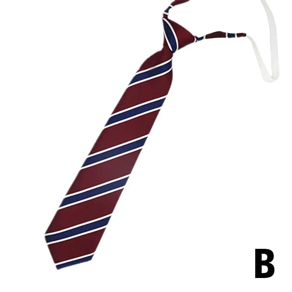 Women Men Stripe Tie Retro Jacquard Neck Tie Slim Necktie JK Korean College Style Simple All-match Trendy Accessories Daily Wear