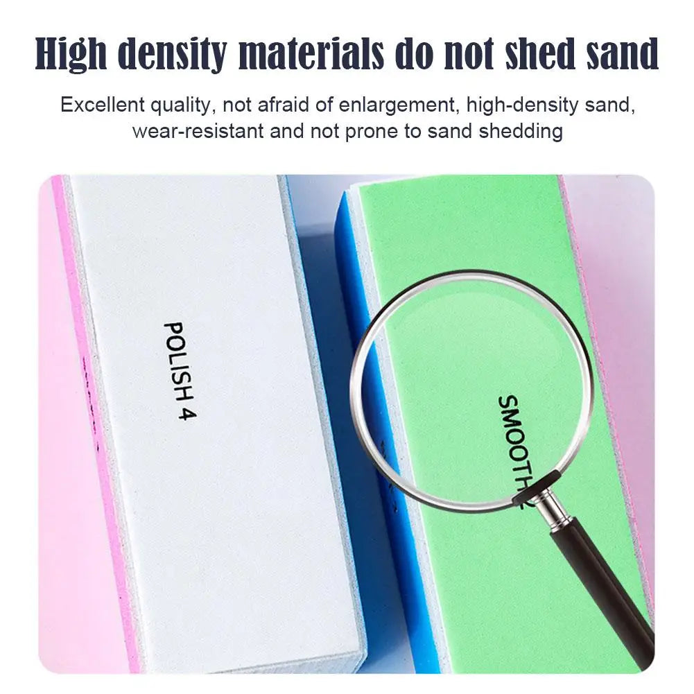 4 Way Nail Buffer Block, Four Sides Nail Shine Buffers Blocks Files For Natural And Acrylic Nails Smoother Buffing Block Polish