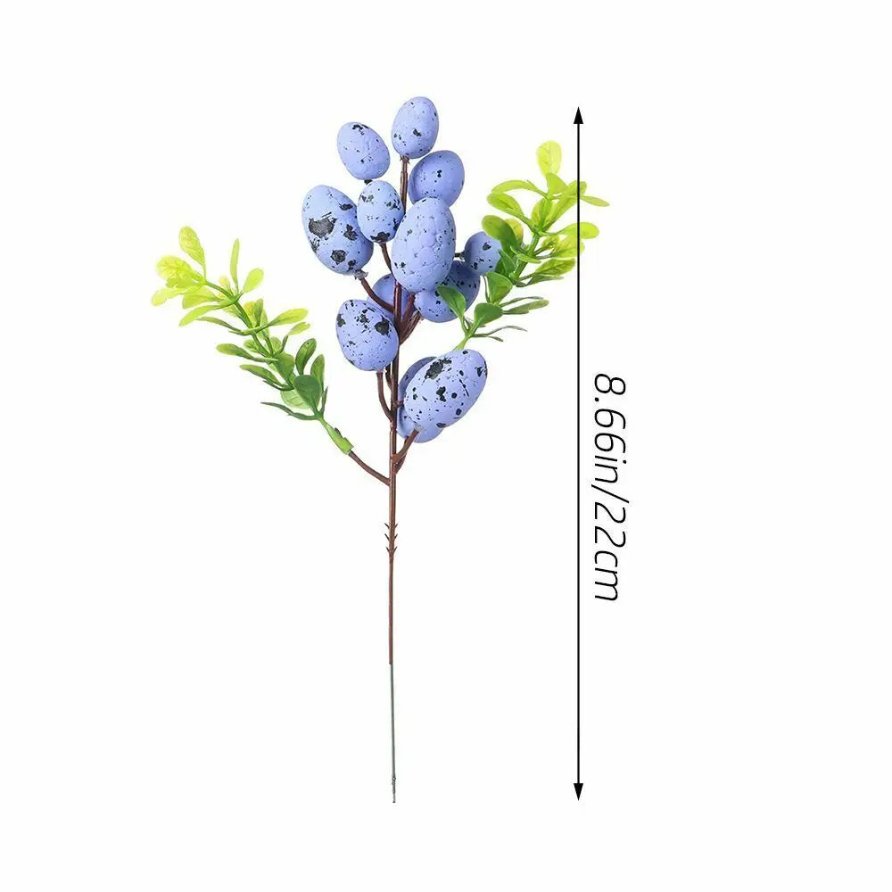 Colorful Egg Tree Branch Vibrant Natural Artificial Easter Branch Creative Easter Egg Flower For Wedding New