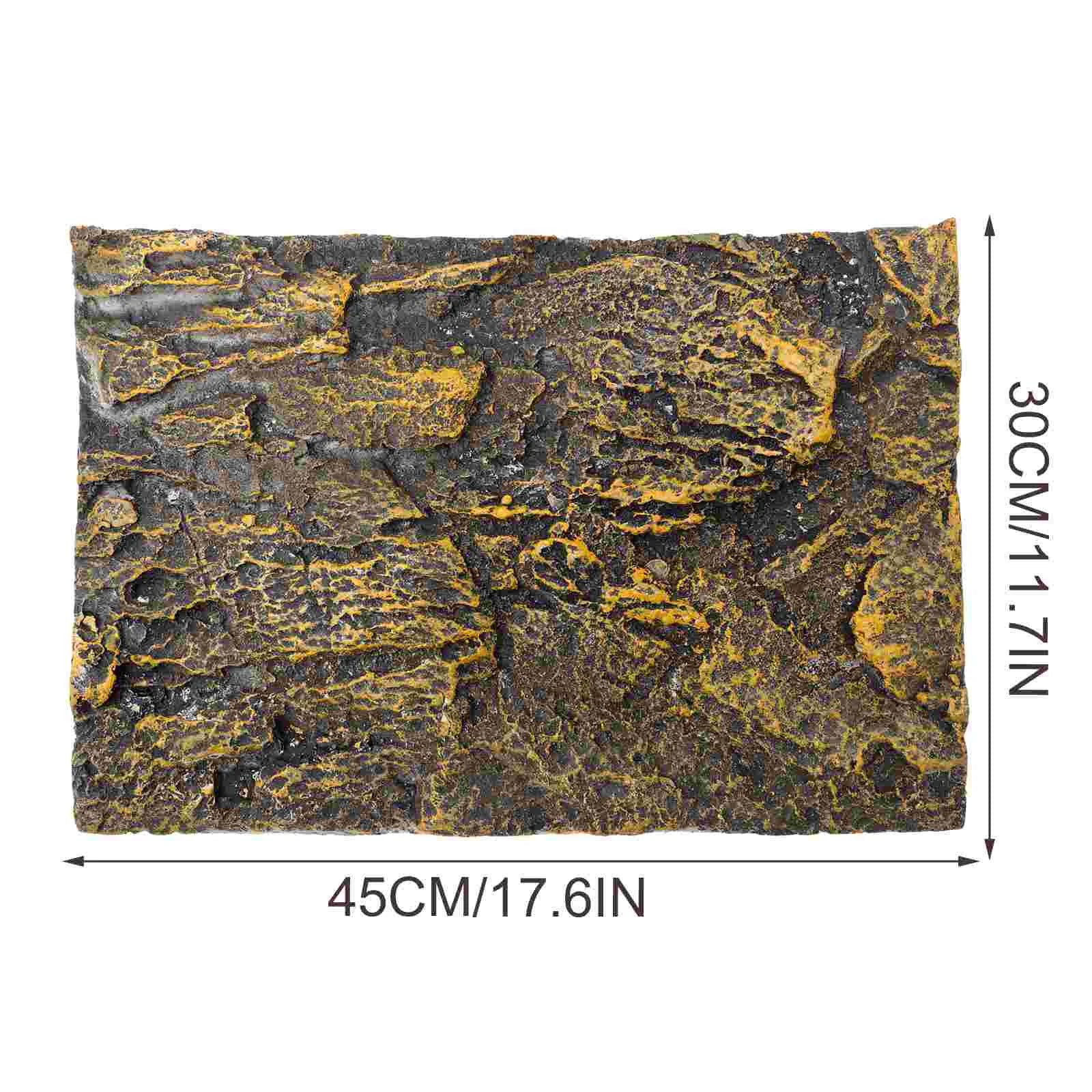 Realistic Rock Plate Decor Terrarium Background 3d Aquarium Landscape Board Fish Tank Pet Supplies Home Garden nament