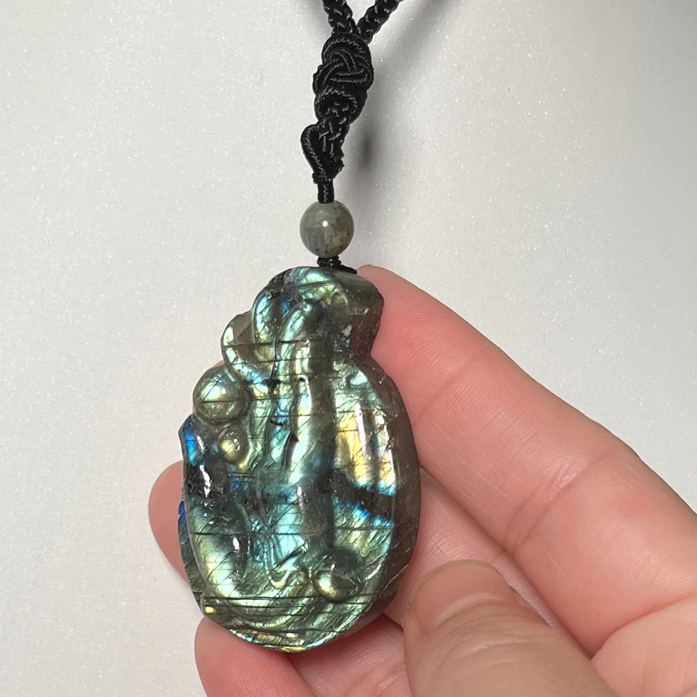 Gem Pendant Natural Stone Irregular Shape Bead Purple Blue Labradorite Necklace Pendant for Women Men Jewelry Gift 1Pcs