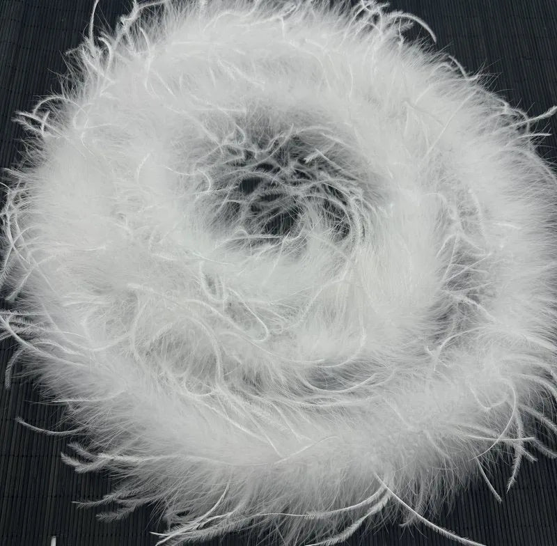 1 Ply Ostrich Feathers Boa 2Meters Shawl for Party Lady Dress Decoration Scarf Clothing DIY