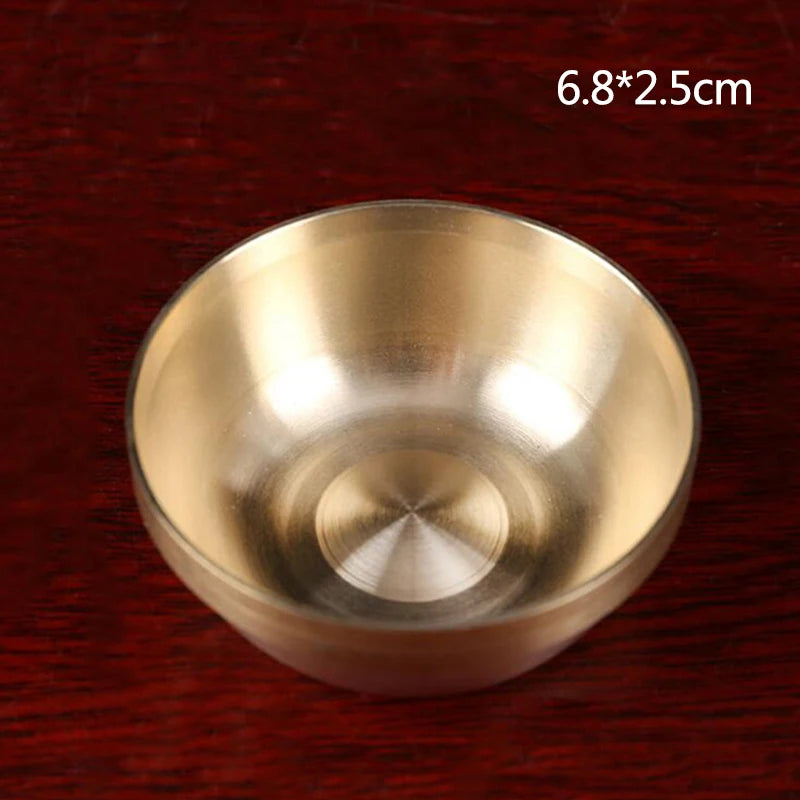 Copper Tibetan Bowl Buddha Disciples to Supply Water Meditation Mini Brass Cup Home Desk Decor 7Set