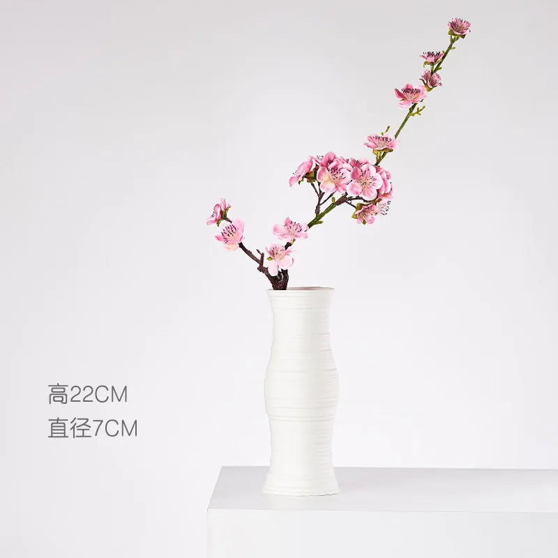 Modern Nordic Ceramic Vases, Living Room, Household Tabletop Decorations, Plain Burning Process, High Grade Vase