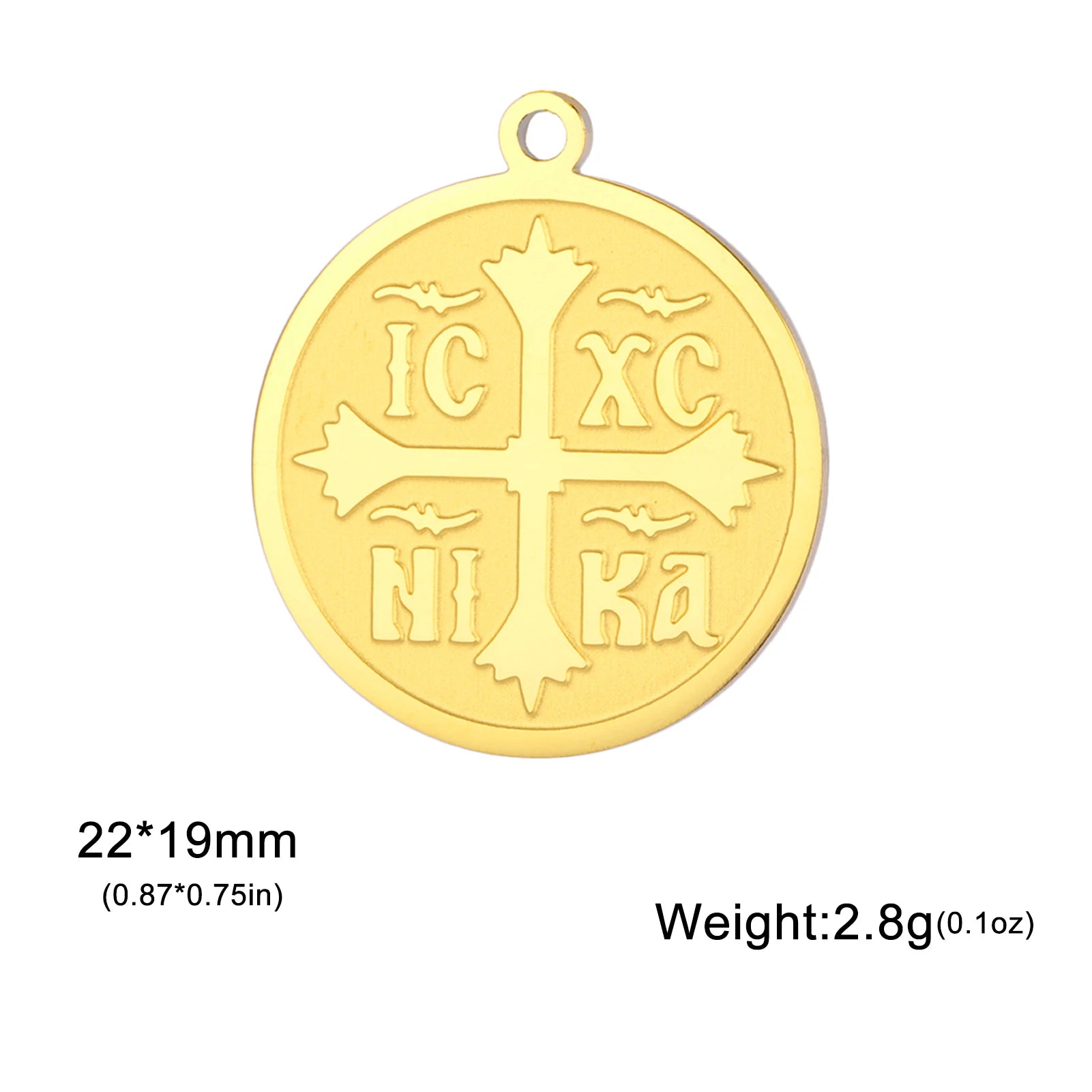 Stainless Steel Circle Cross Pendant for Necklace Earrings Bracelet Jewelry Set Gifts DIY Accessories Supplying Wholesale