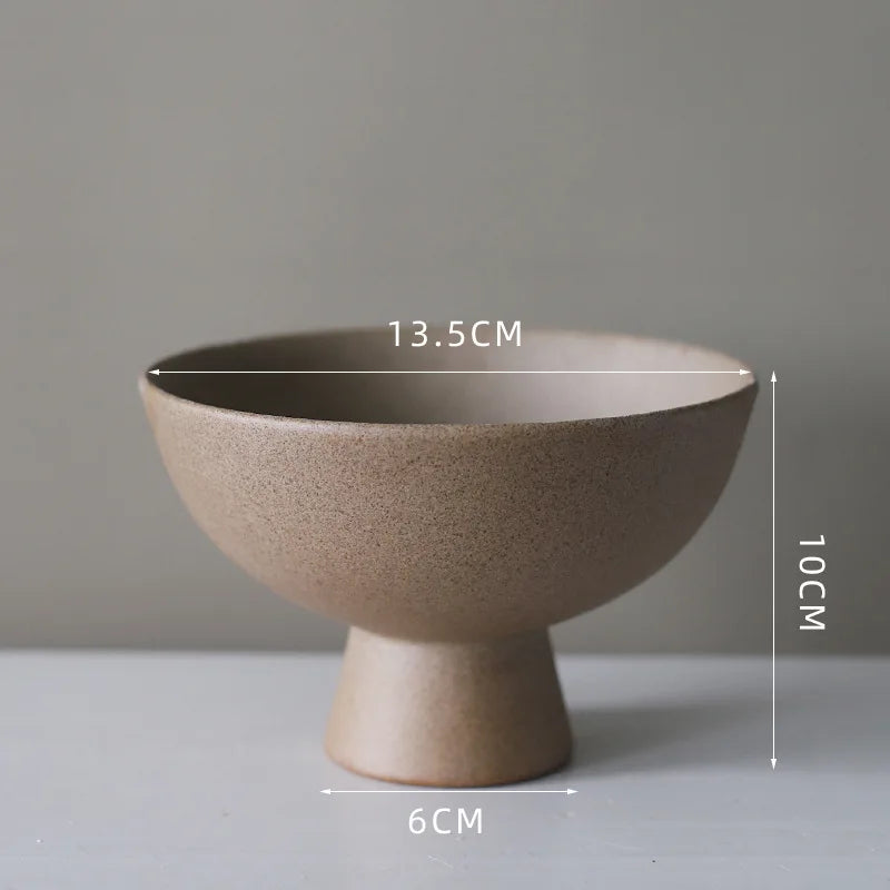 Nordic Ins Ceramic Vase Art Vases Vegetarian Ceramic Flower Pot Creative Homestay Dry Flower Arrangement Ornaments Dining Table