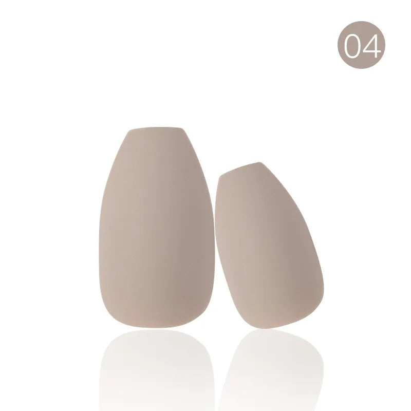 24tips/pc French White Fake Nails Matte /Glossy Detachable Long Square Natural False Press on Nails Manicure Faux Ongles