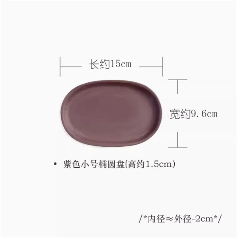 Oval Ceramic Flower Pot Tray,Bonsai Pot Tray,Water Plate,Indoor Outdoor Home Garden Supplies