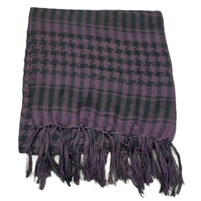 Classical Headwrap Shemagh Scarf for Sun Protections Arab Keffiyeh Headscarf Arabian Dubai Headcover Ethnic Hijab Shawl