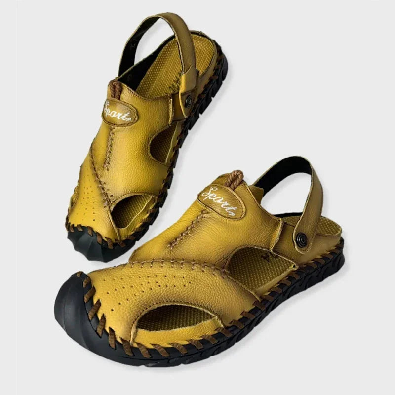 Genuine Leather Sandals Men's Comfortable Slipper Summer Man Sandals 2024 Trending Man's Leather Sandal Designer Men's Shoes