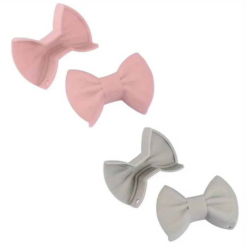 Kitchen Pot Clip Anti Scald Non-slip Handle Cover Creative Cooking Oven Glove Pot Clip Kitchen Gadgets Bow Shape Design Bowknot