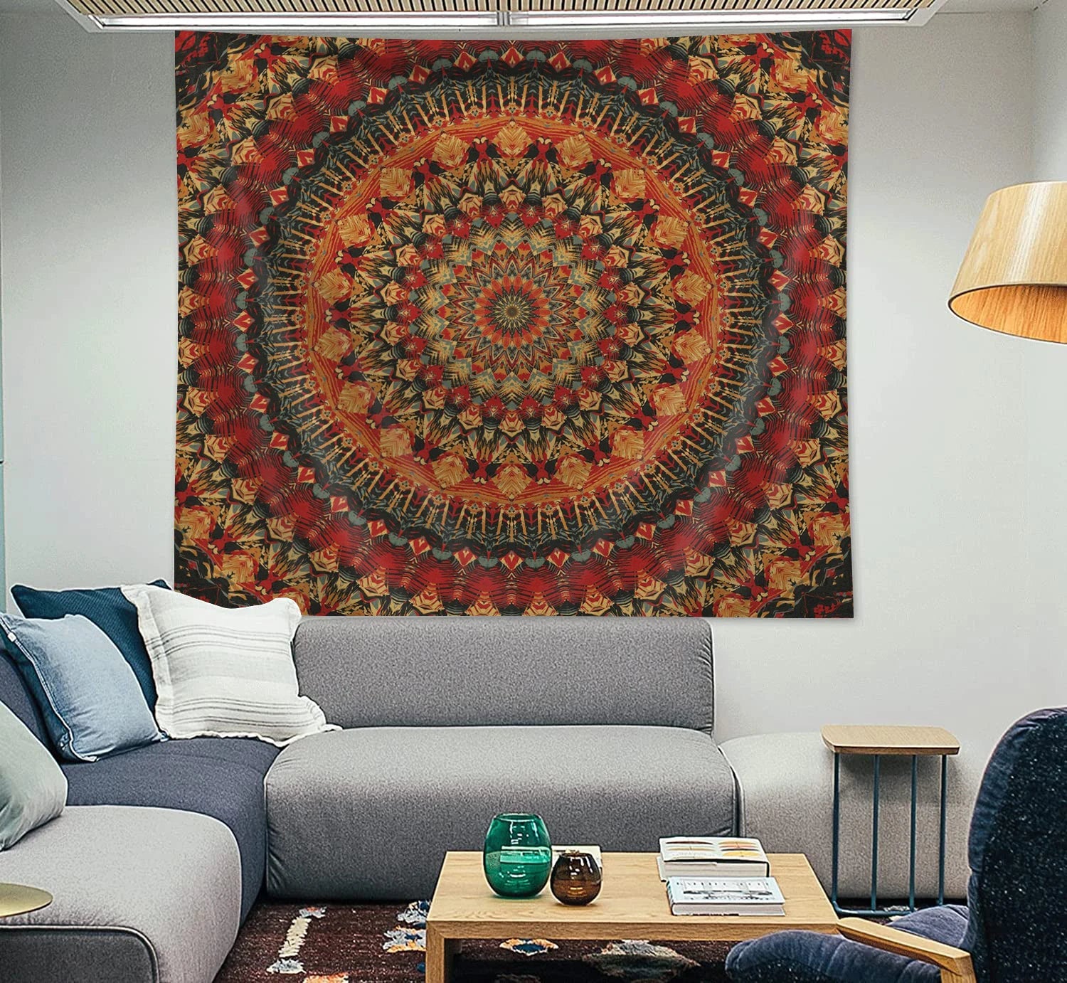 Indian Mandala Wall Hanging Tapestry Boho Hippie Cloth Fabric Large Elephant Tapestry Interior Bedroom Dorm Room Decor Aesthetic