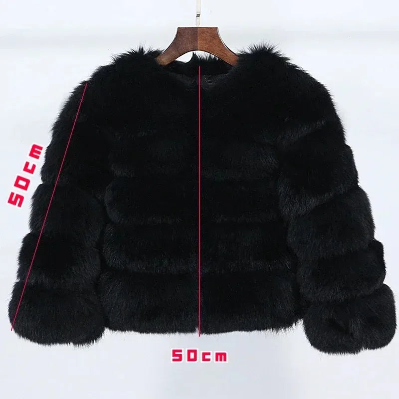 2024 Real Fox Fur Coat Winter Jacket Women Natural Fox Fur Raccoon Outerwear O-neck Thick Warm Luxury Female Plus Size