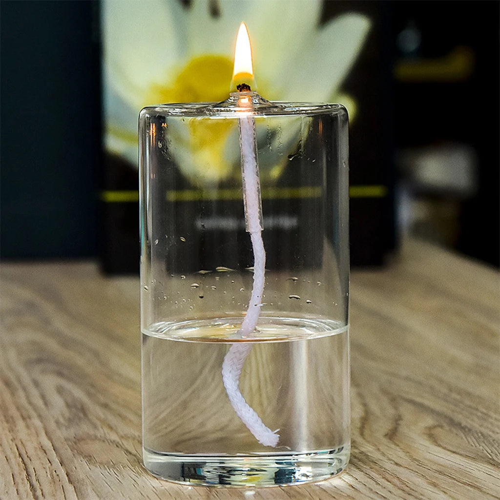 Refillable Glass Oil Candle Oil Lamp for Dining Party Christmas Wedding Glass Candle Holders for Wedding Tea Light