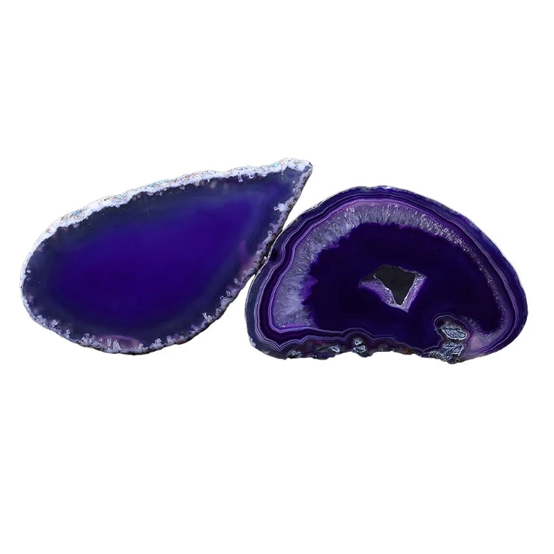 Natural Agate Geode Polished Irregular Crystal Slice Stone DIY Pendant Mineral Home Decoration Drop Ship