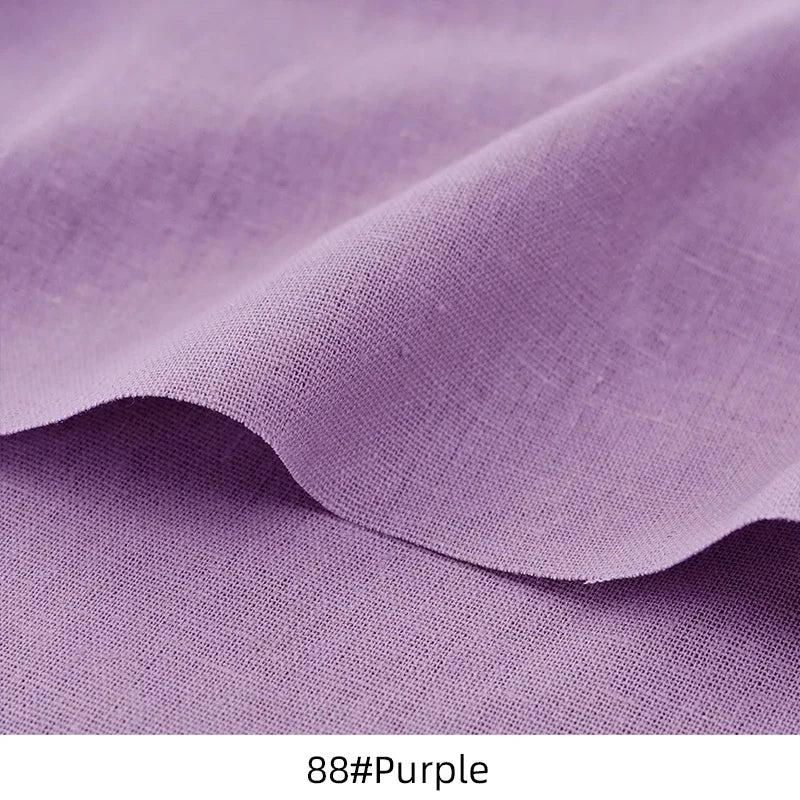 0.5/1/2 Yard Solid Color Cotton Linen Fabric Colorful Patchwork Seam Material DIY Curtain Home Textile Tablecloth Sewing Fabric