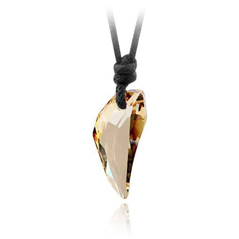 Women Men's  Wolf's Tooth Necklace Crystal Natural Stone Pendant Jewelry Gift