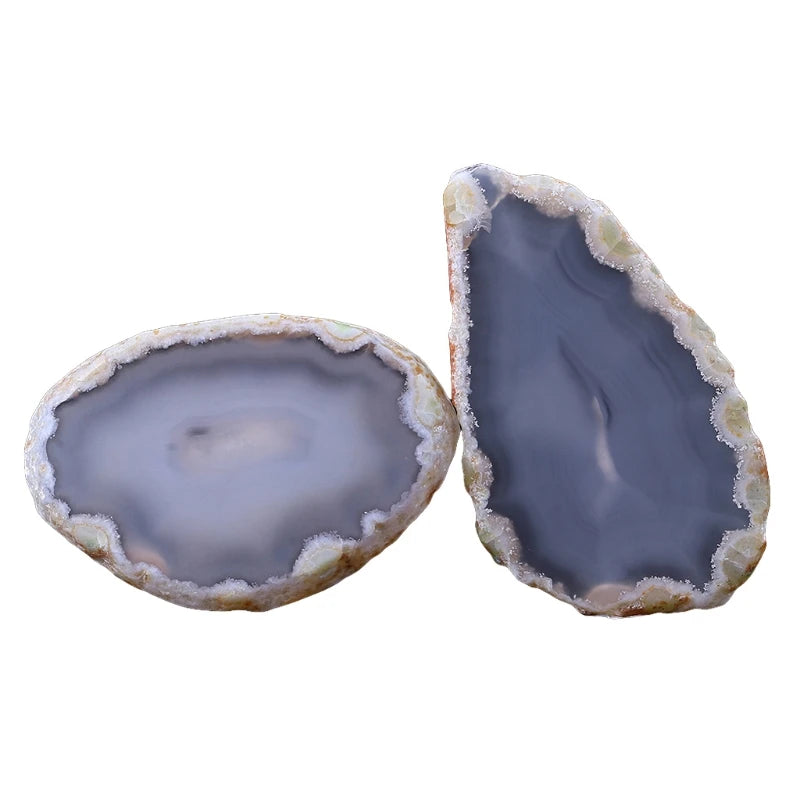 Natural Agate Geode Polished Irregular Crystal Slice Stone DIY Pendant Mineral Home Decoration Drop Ship