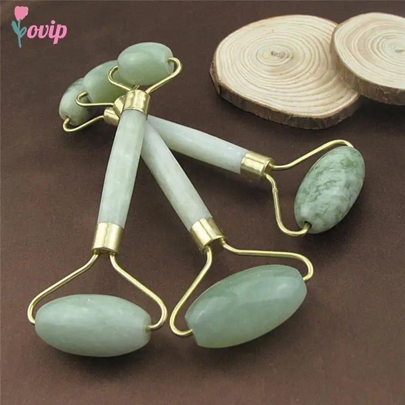 1 Pcs Portable Pratical Facial Massage Roller Natural Jade Anti Wrinkle Face Slimming Shaper Body Foot Relaxation Beauty Tool