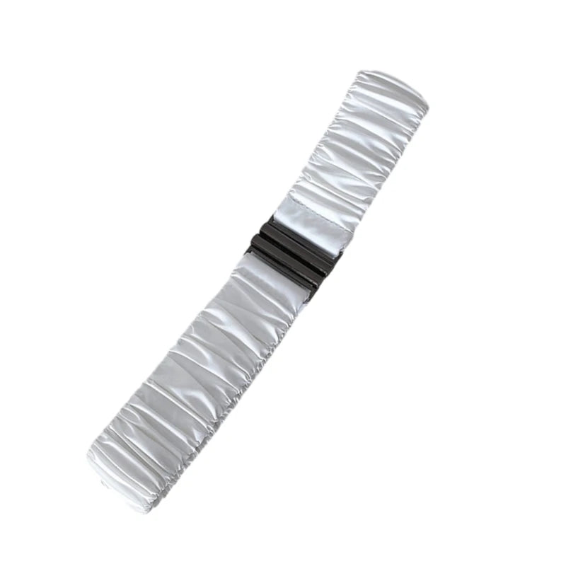 Women Elastic Belt Slim Shaping Girdle Belt Casual Corset Belt Lady Waistband Winter Down Jacket Overcoat Accessories