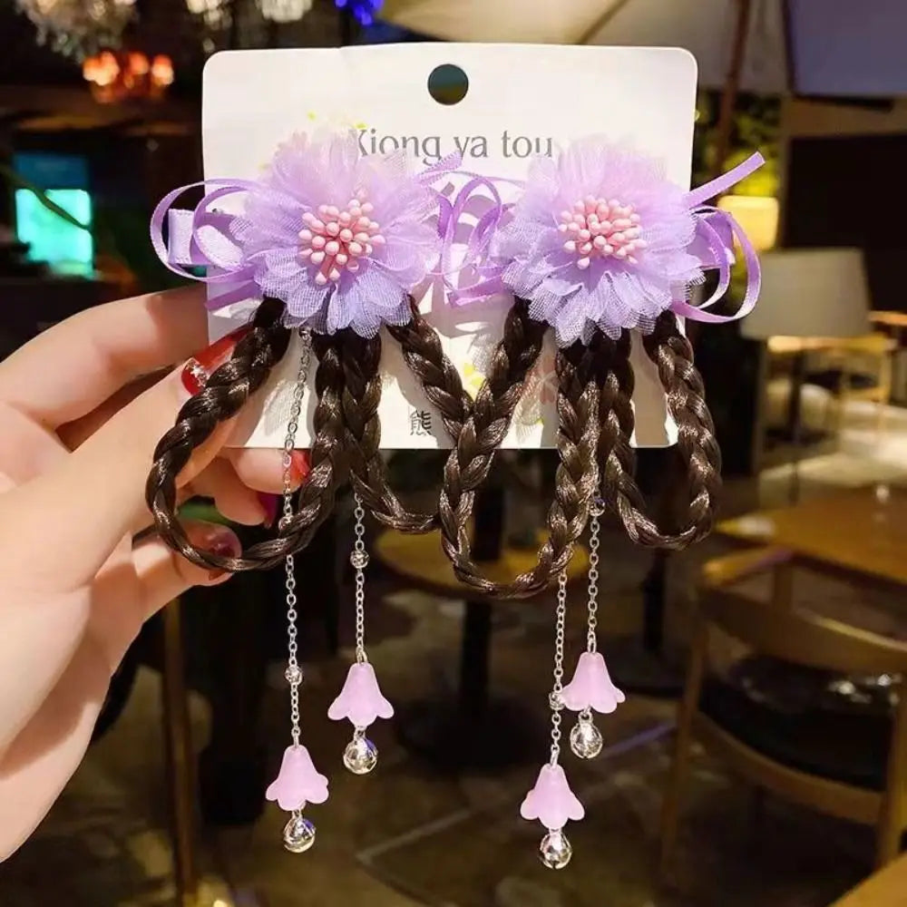 Duckbill Clip Bowknot  Hair Clip Wig Braid Head Wear Ancient Style  Hairpin Children Hair Clip Women Hair Accessories