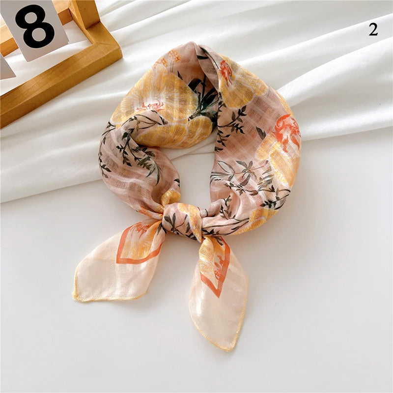 Fashion Cotton Linen Shawl Square Scarf for women sweet Cherry Print Hijabs Ladies Wraps summer sunscreen Bandanas Head scarf