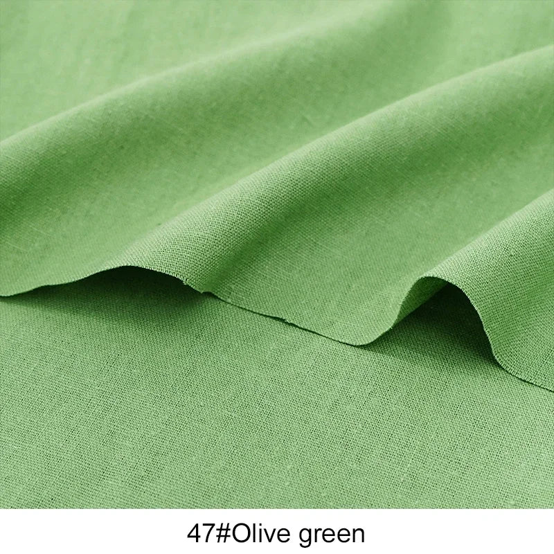 0.5/1/2 Yard Solid Color Cotton Linen Fabric Colorful Patchwork Seam Material DIY Curtain Home Textile Tablecloth Sewing Fabric
