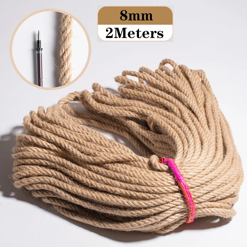 Natural Vintage Jute Rope String 1/2/3/4/5/6/8/10mm DIY Jute Cord  Twine Ribbon Crafts Sewing Handwork Gift Wrap Home Decoration