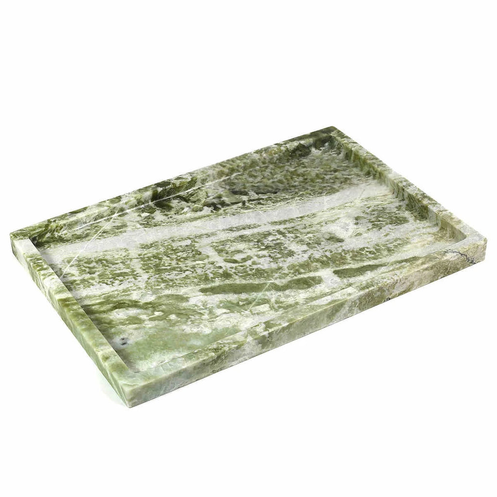 30x20x1.8CM Luxury Calacatta Viola Arabescato Natural Marble Stone Catchall Tray Carving Rectangular Storage Dish Home Decor