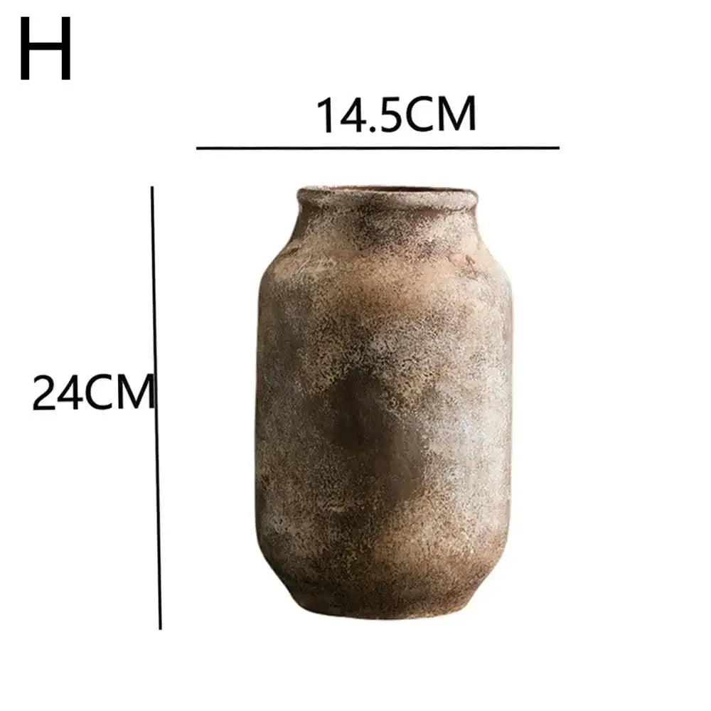 Vintage Retro Ceramic Vase Retro Crafts Plant Container For Entryway Dining Room Bookshelf Farmhouse Decor B5G7
