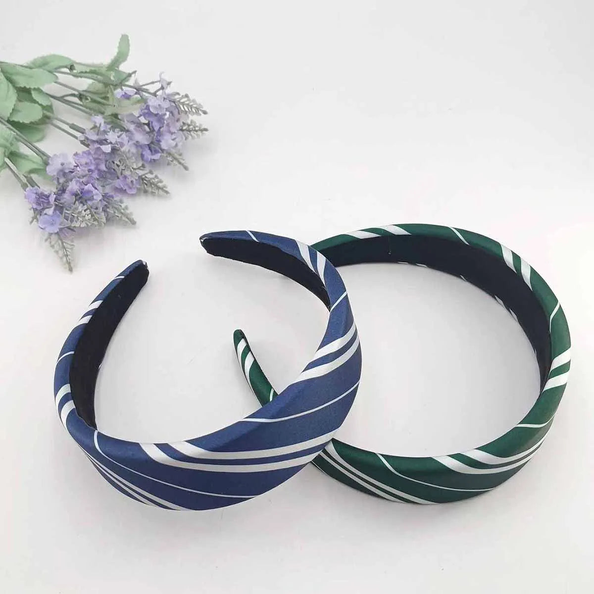 1/4 PCS Magic College Wizard Slytherin Costume Cosplay Style Vintage Hair Hoop Striped Girls Silk Headband Accessories