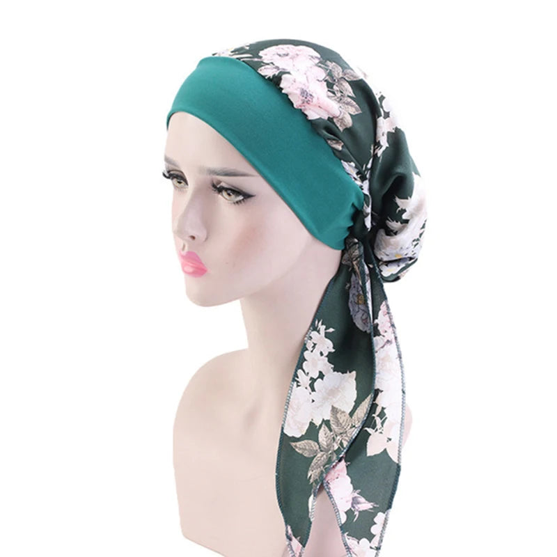 Lady Women Hat Chemo Cap Muslim Braid Head Scarf Turban Head Wrap Cover Ramadan Hair Loss Islamic Headwear Arab Fashion