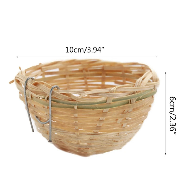 19 Birds Nest Bird Cage Natural Grass Egg Cage Bird House Outdoor Decorative Weaved Hanging Parrot Nest Houses Pet Bedroom