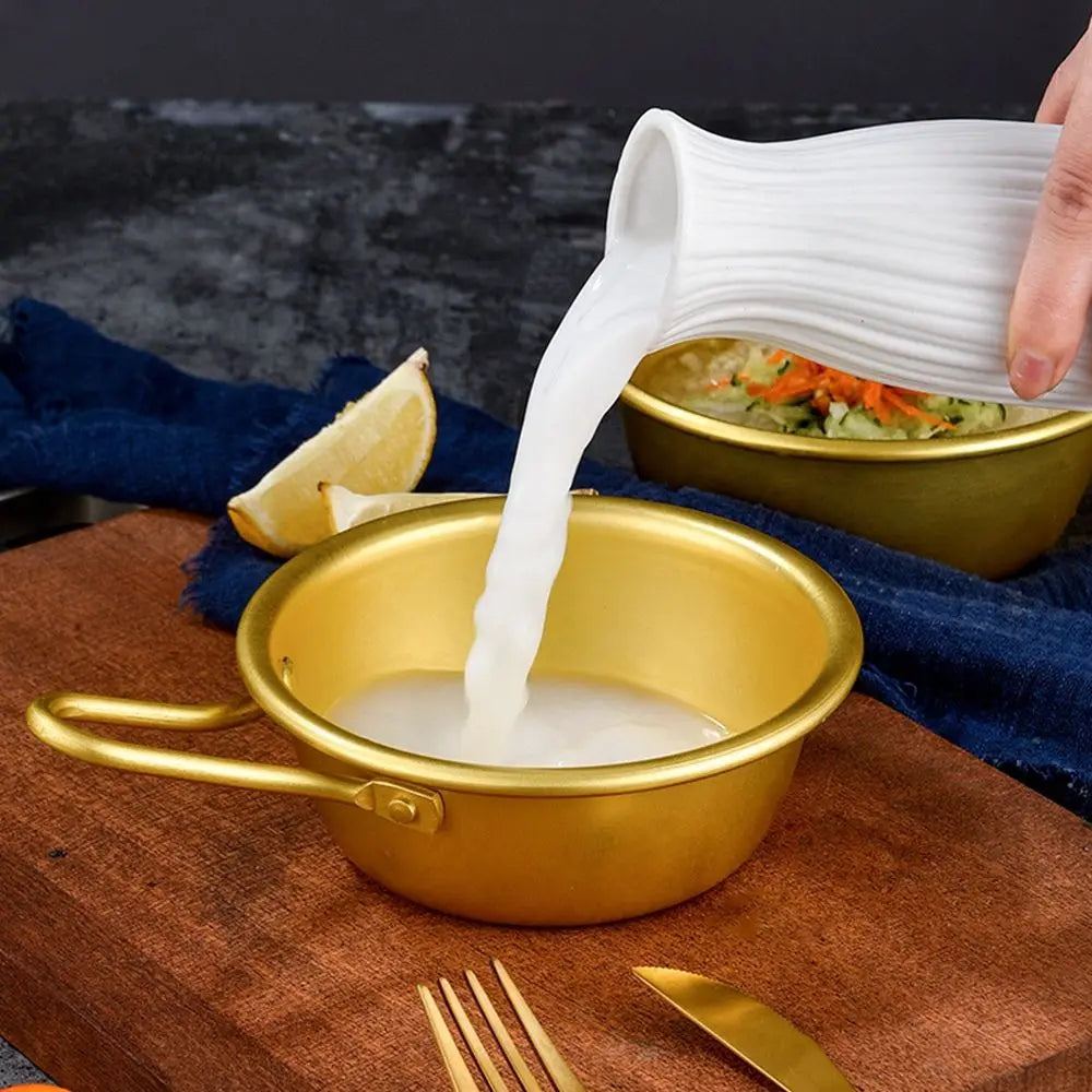 Traditional Ramen Pot Kitchen Korean Dessert Tray Aluminum Ramen Noodles Pot Rice Wine Bowl Bowl Cup Wine Cup