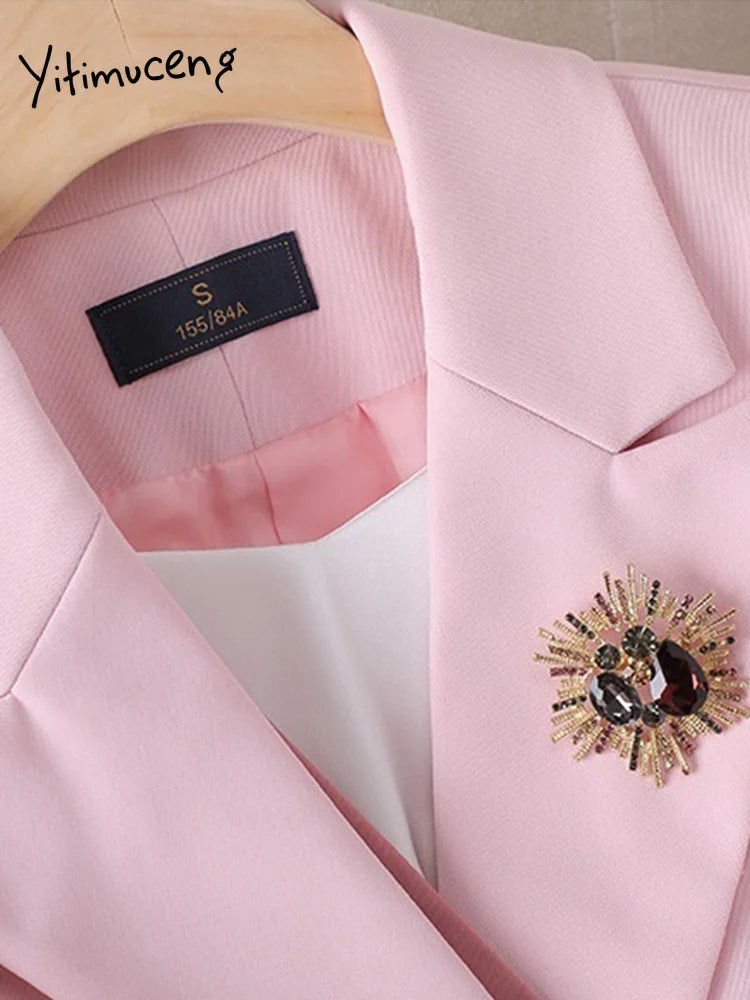 2025 New All Season Ladies Elegant Office Work Wear Blazers Pantsuits Pants Set Formal Styles Women Professional Trousers Sets