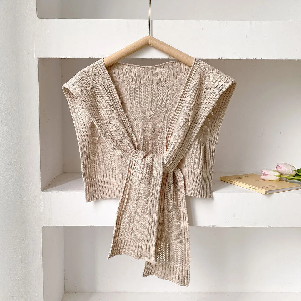 New Fashion Versatile Knitted Shawl Scarf Women High-end Capes With Shirts Fashion Thin Neck Protectors For Spring and Autumn