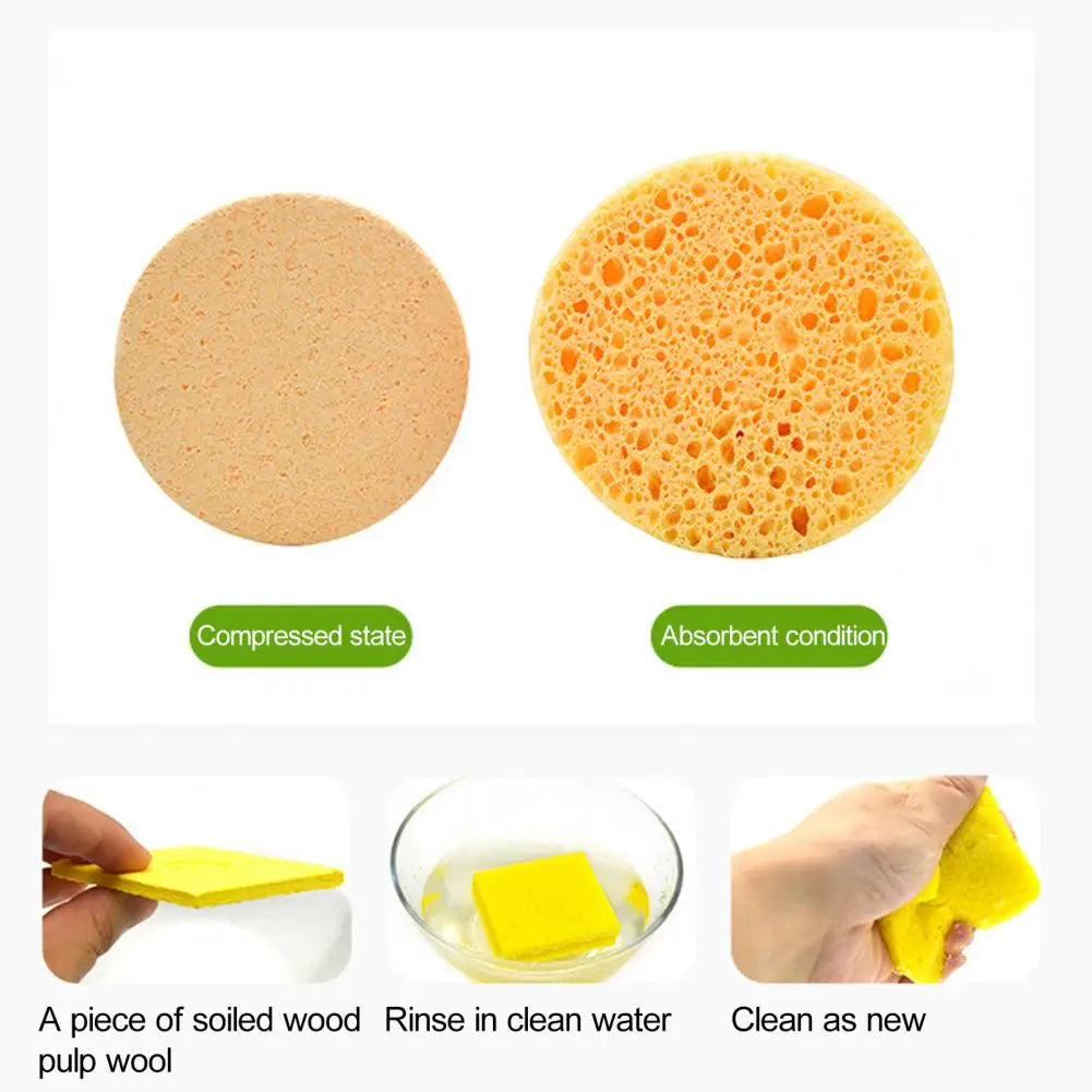 10/20/30/50Pcs Face Sponge Round Absorbent Compressed Natural Makeup Removal Exfoliating SPA Face Cleansing Cellulose Sponge Kit