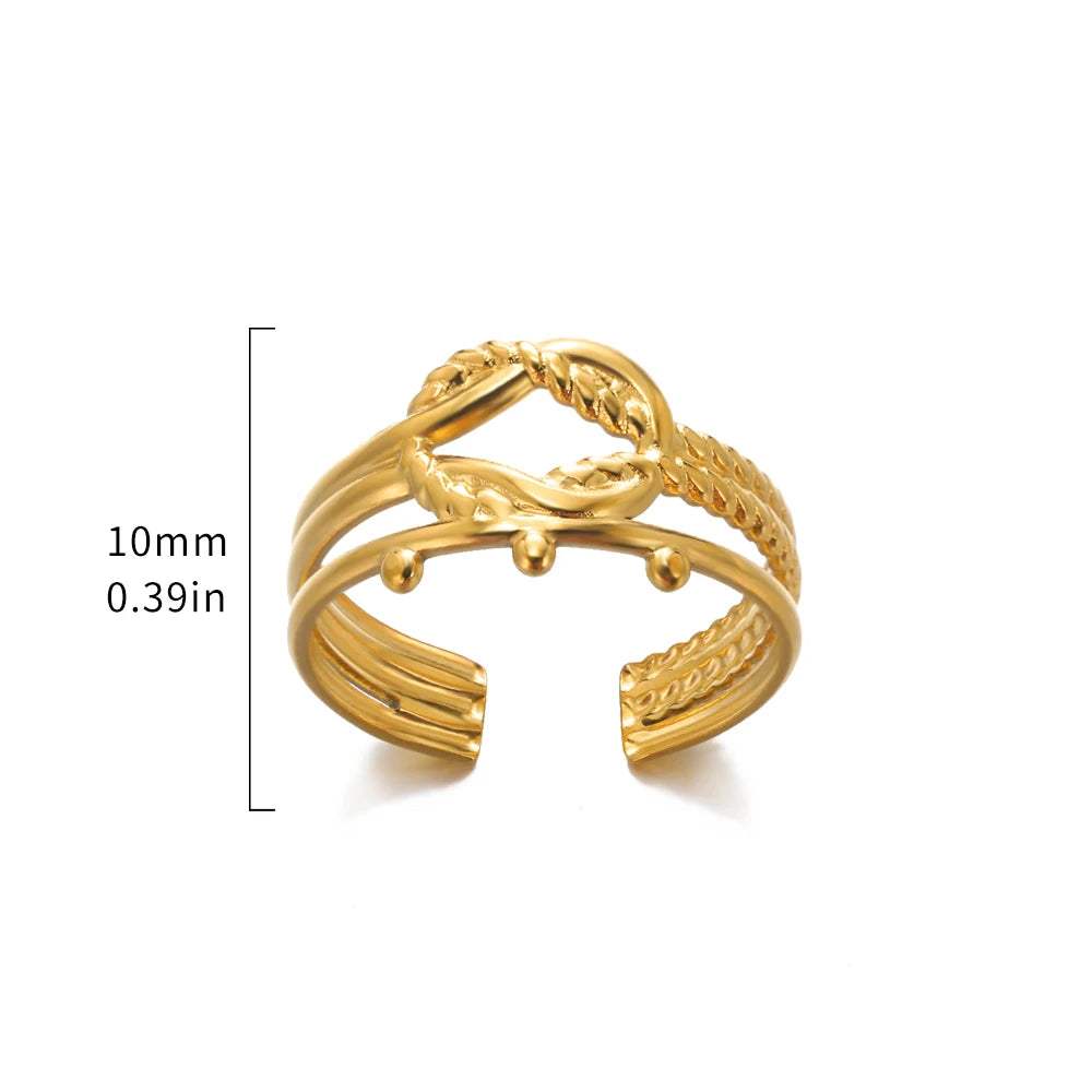 Retro Stainless Devil's Eye Rings For Women Men Punk Sun Adjustable Opening Ring Hipster Minimalist Round Heart Ring Jewelry New